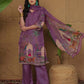 Silk Printed, Weaving and Mirror Work Straight Kurta with Pant & Dupatta