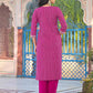 Cotton Printed Straight Kurta with Pant & Dupatta