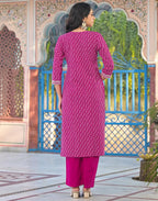 Viscose Rayon Embroidered Straight 3 Piece Kurta Set