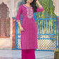 Cotton Printed Straight Kurta with Pant & Dupatta