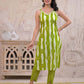 Cotton Printed Straight Kurta with Pant & Dupatta