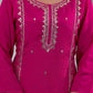 Silk Embroidered Straight Kurta with Pant & Dupatta