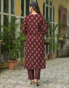 Viscose Rayon Printed Straight 3 Piece Kurta Set