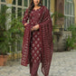 Cotton Printed Straight Kurta with Pant & Dupatta