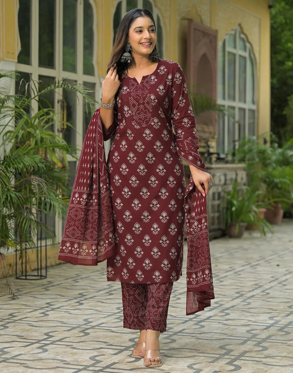 Viscose Rayon Printed Straight 3 Piece Kurta Set