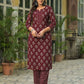 Cotton Printed Straight Kurta with Pant & Dupatta