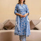Cotton Printed Straight Kurta with Pant & Dupatta