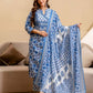 Cotton Printed Straight Kurta with Pant & Dupatta