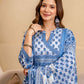 Cotton Printed Straight Kurta with Pant & Dupatta