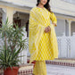 Cotton Printed A-Line Kurta with Pant & Dupatta