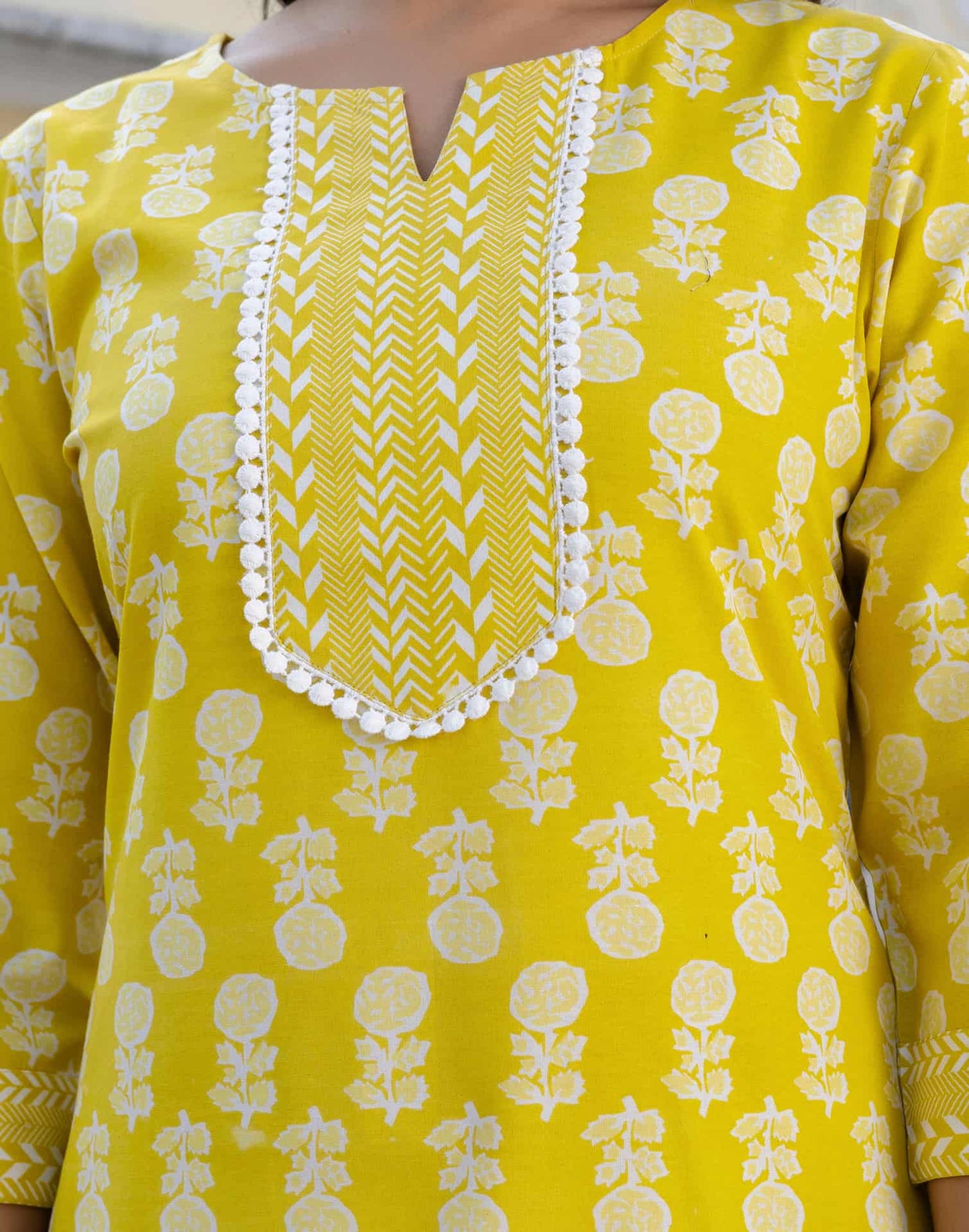 Cotton Printed A-Line Kurta with Pant & Dupatta