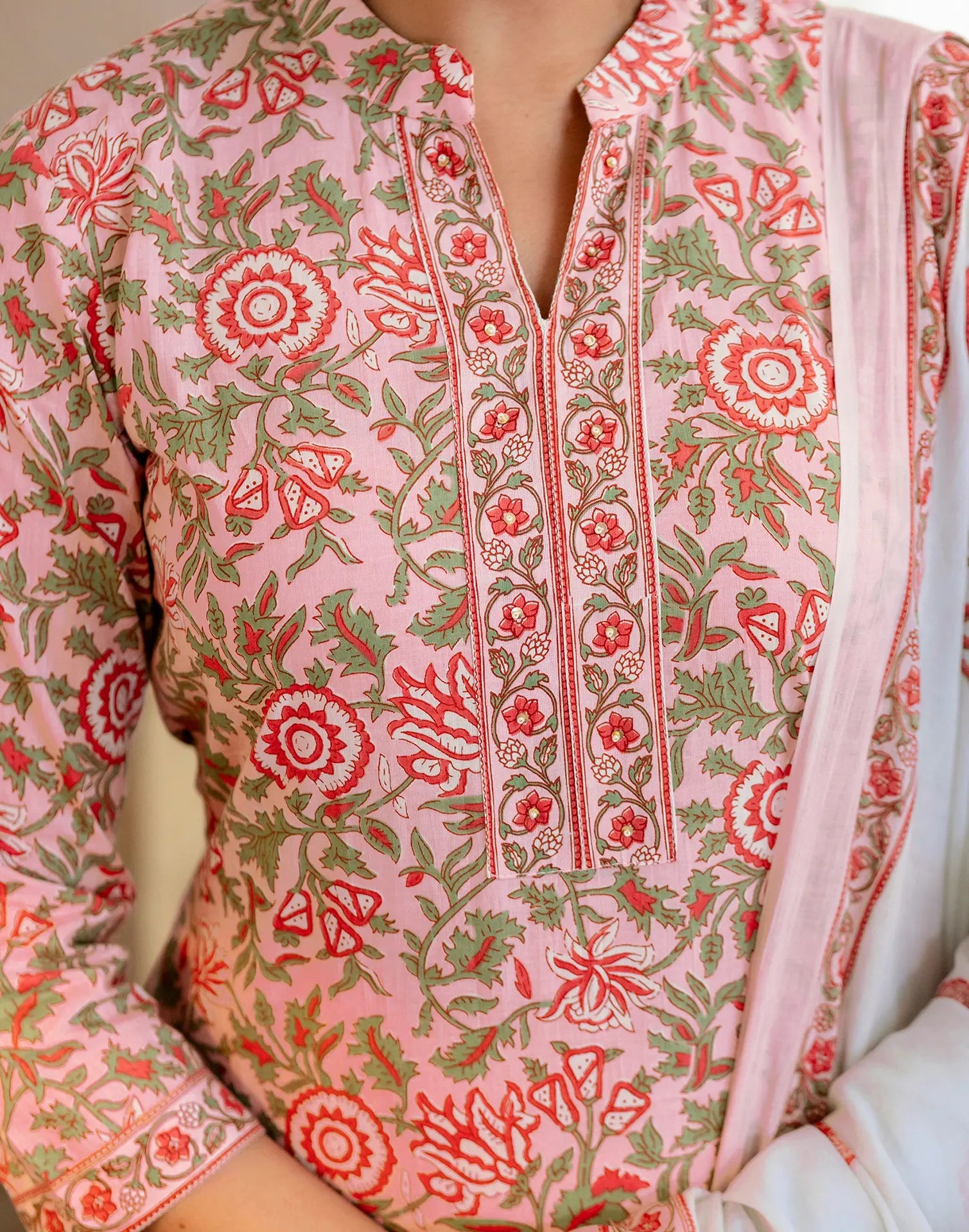 Cotton Printed Straight 3 Piece Kurta Set