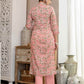 Cotton Printed A-Line Kurta with Pant & Dupatta