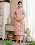 Cotton Printed Straight 3 Piece Kurta Set