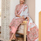 Cotton Printed A-Line Kurta with Pant & Dupatta