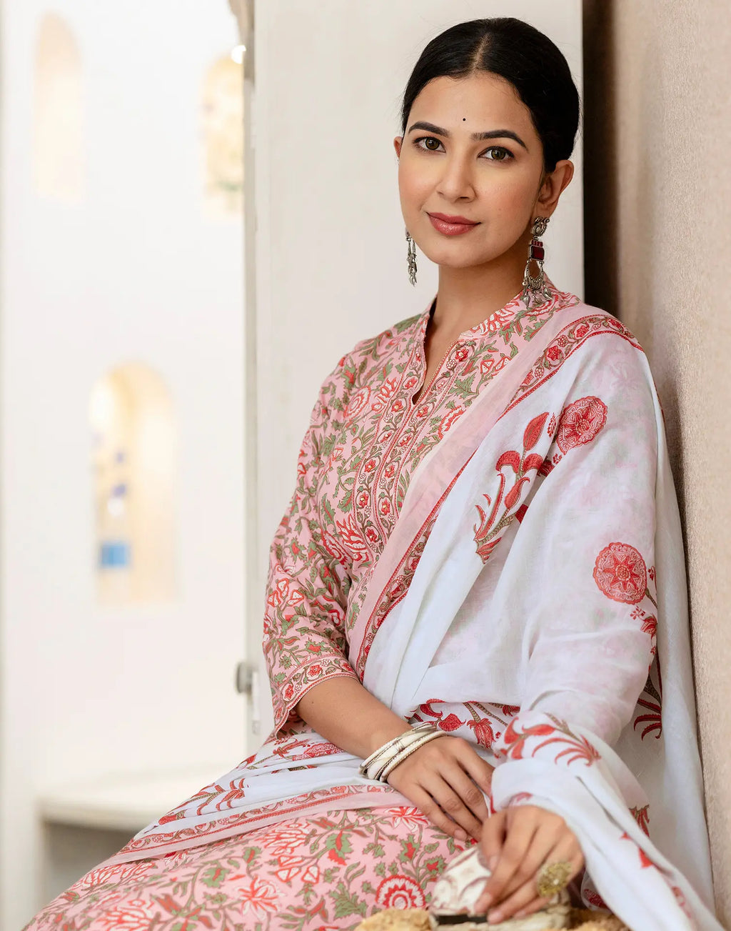 Cotton Printed Straight 3 Piece Kurta Set