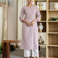 Cotton Printed A-Line Kurta with Pant & Dupatta