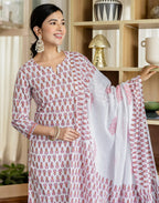 Viscose Rayon Printed Straight 3 Piece Kurta Set