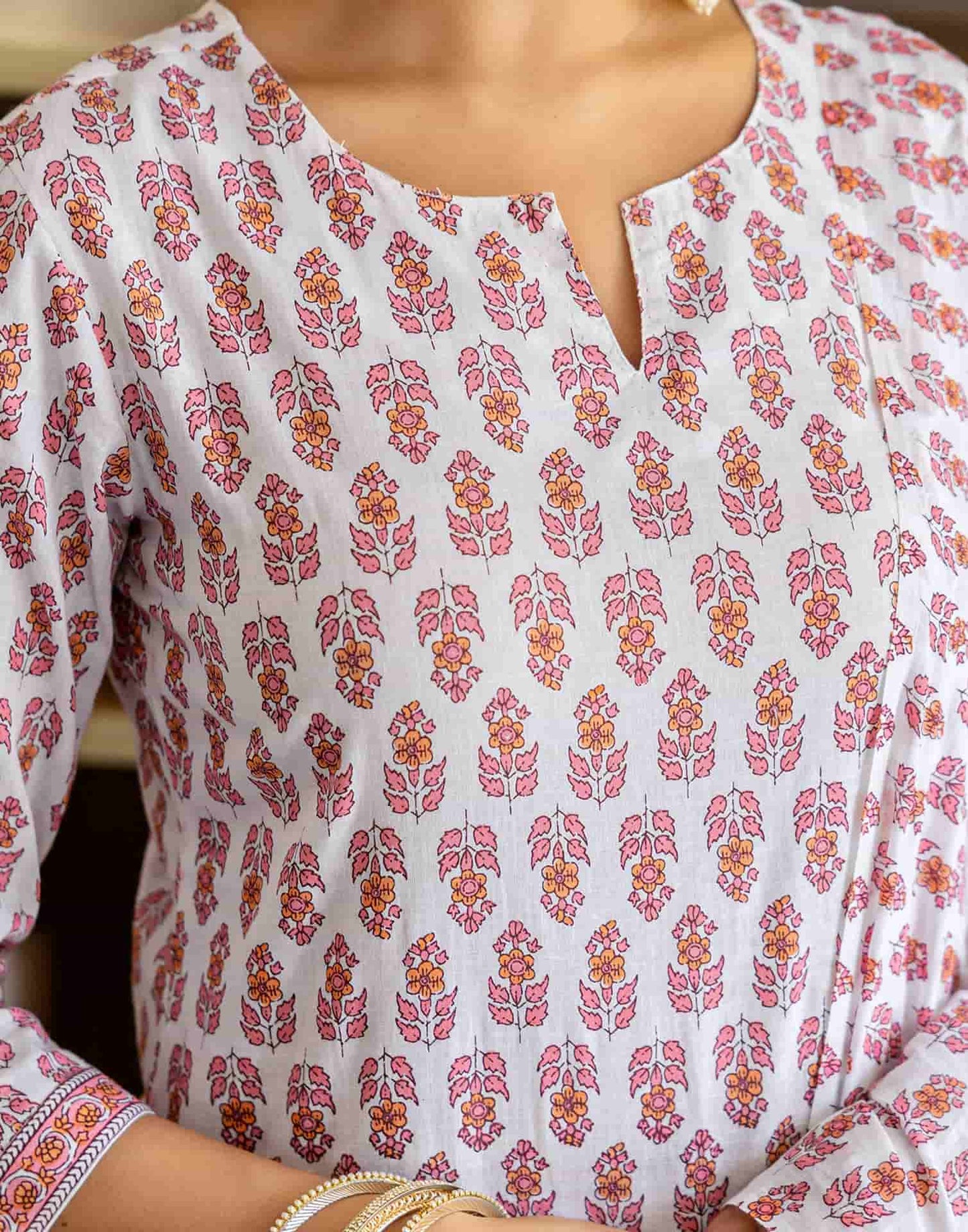 Cotton Printed A-Line Kurta with Pant & Dupatta