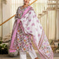 Cotton Printed A-Line Kurta with Pant & Dupatta
