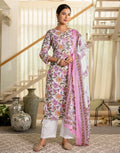 Viscose Rayon Printed Straight 3 Piece Kurta Set