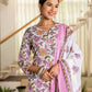 Cotton Printed A-Line Kurta with Pant & Dupatta