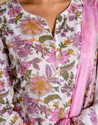 Viscose Rayon Printed Straight 3 Piece Kurta Set