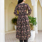 Cotton Printed, Embroidery, Tassels, Anarkali Kurta with Pant & Dupatta
