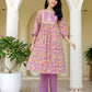 Cotton Printed, Embroidery, Tassels Anarkali Kurta with Pant & Dupatta