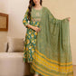 Cotton Printed Straight Kurta with Pant & Dupatta