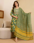 Viscose Rayon Embroidered Straight 3 Piece Kurta Set