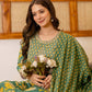 Cotton Printed Straight Kurta with Pant & Dupatta