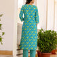 Cotton Printed, Lace, Tassels Straight Kurta with Pant & Dupatta