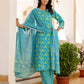 Cotton Printed, Lace, Tassels Straight Kurta with Pant & Dupatta