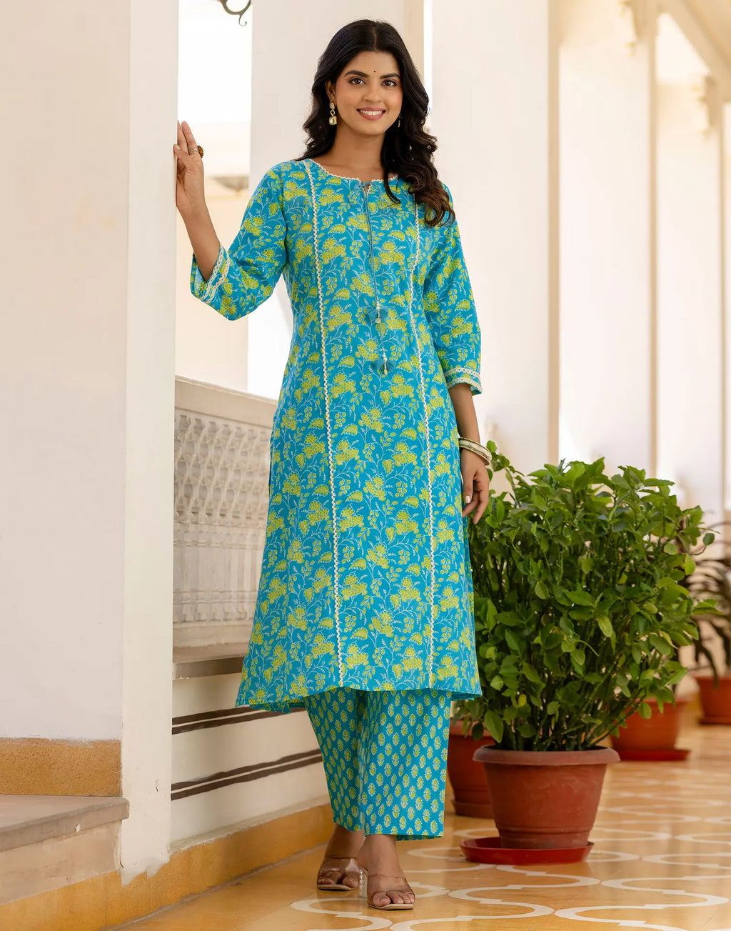 Viscose Rayon Printed Straight 3 Piece Kurta Set