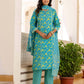 Cotton Printed, Lace, Tassels Straight Kurta with Pant & Dupatta