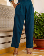 Cotton Embroidered Straight 3 Piece Kurta Set