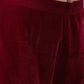 Velvet Embroidery Straight Kurta with Pant & Dupatta