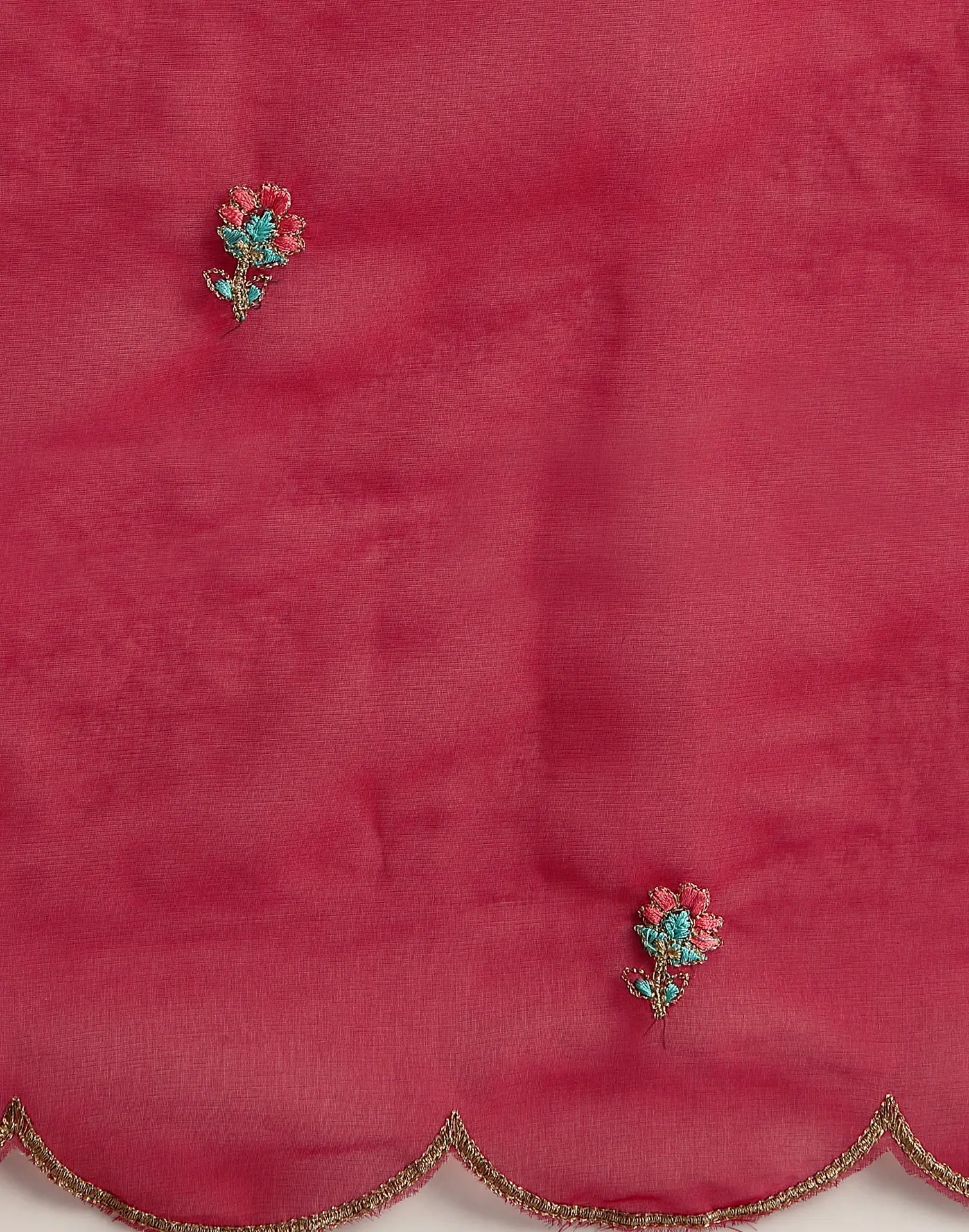 Velvet Embroidered Straight 3 Piece Kurta Set