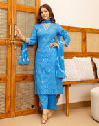 Viscose Rayon Embroidered Straight 3 Piece Kurta Set