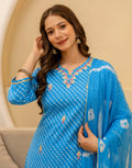 Viscose Rayon Embroidered Straight 3 Piece Kurta Set