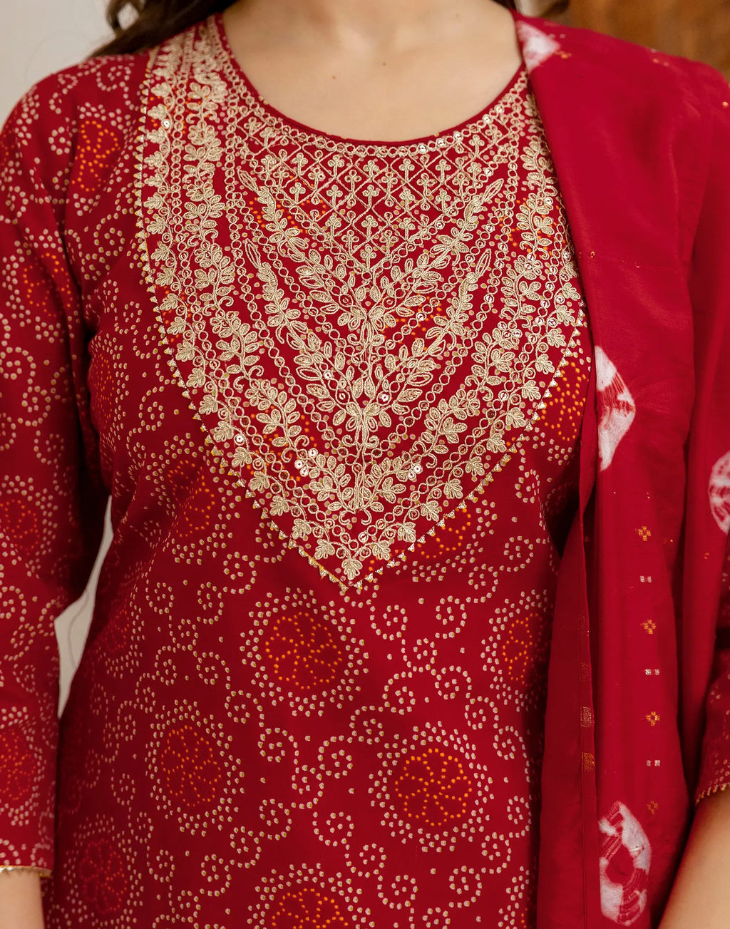 Viscose Rayon Embroidered Straight 3 Piece Kurta Set
