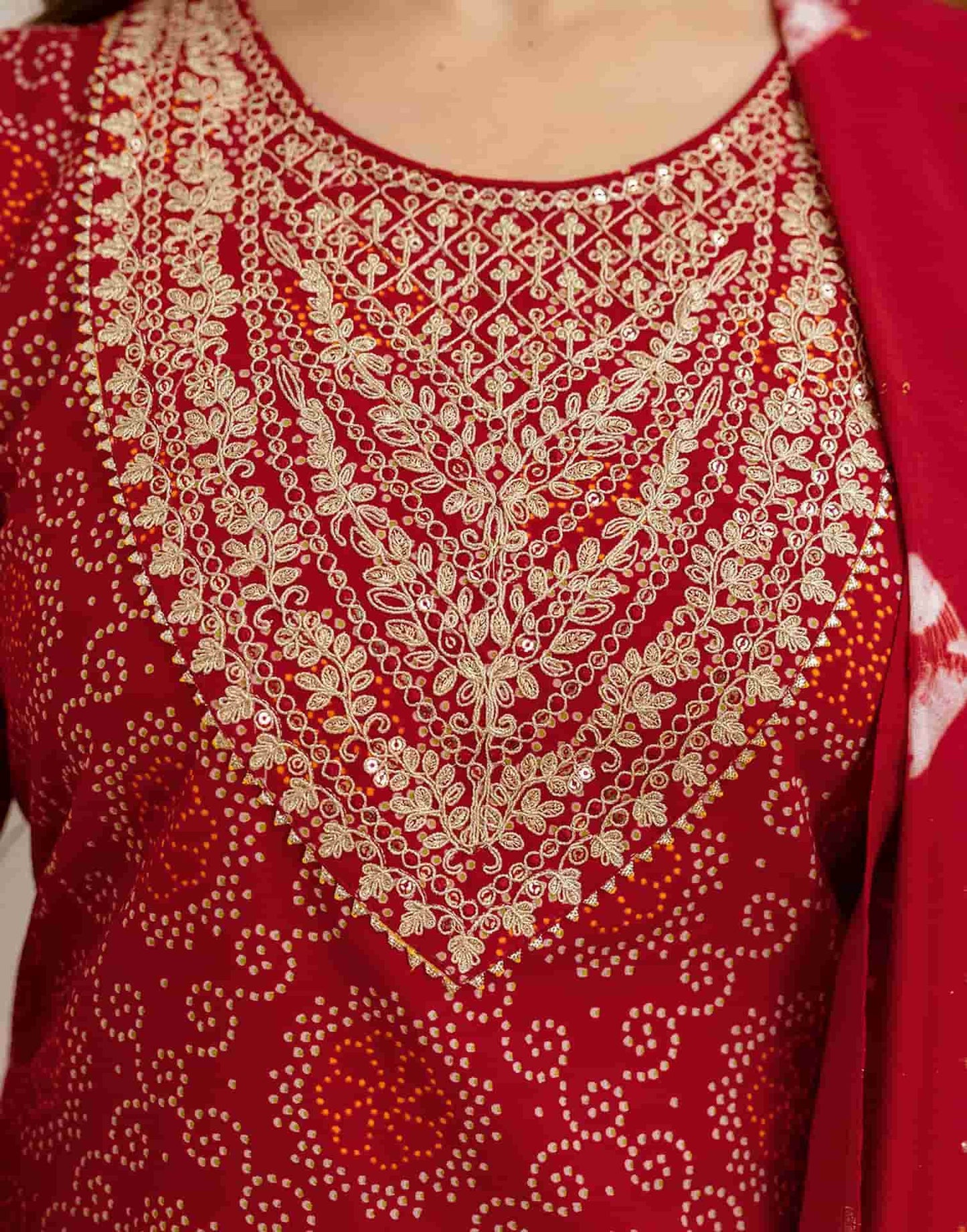 Cotton Printed Straight Kurta with Pant & Dupatta