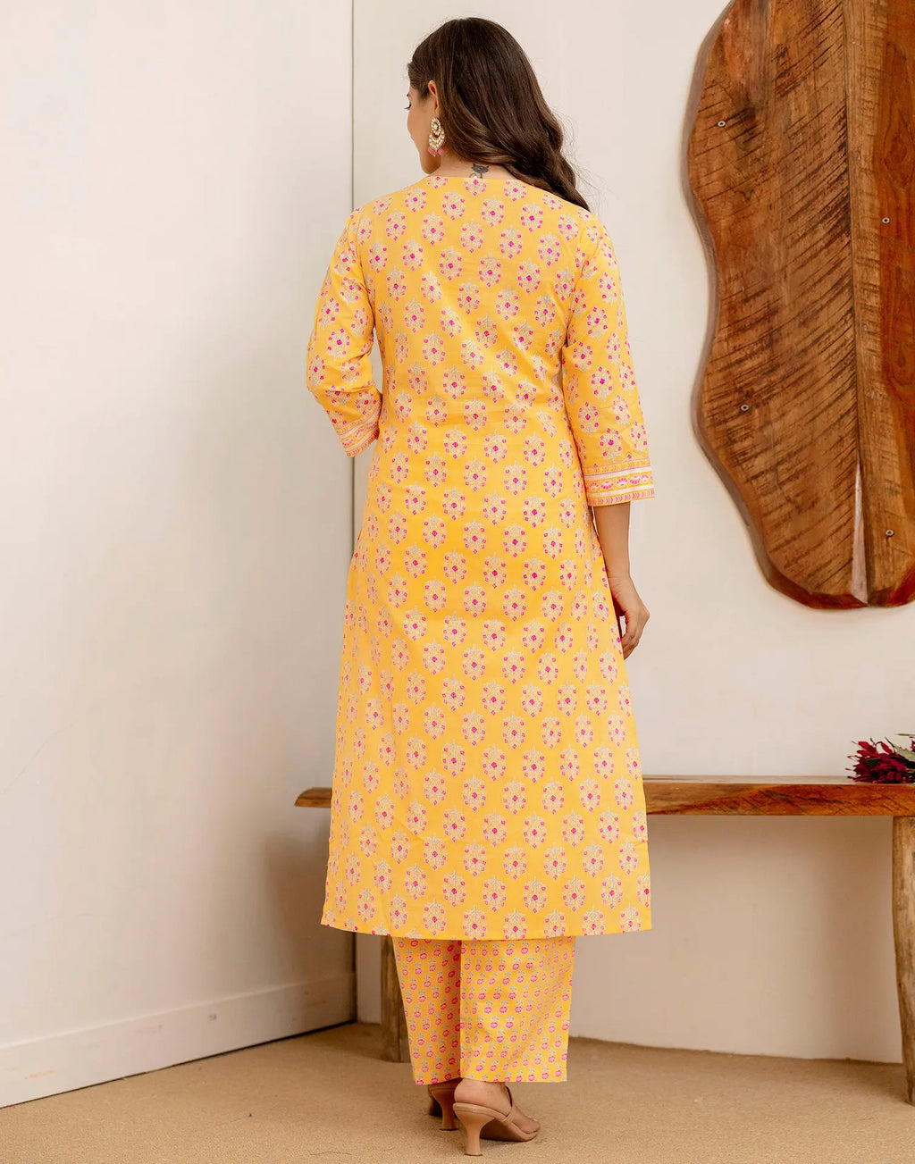 Viscose Rayon Floral Print Straight 3 Piece Kurta Set