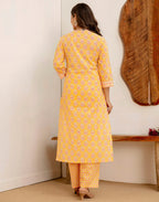 Viscose Rayon Floral Print Straight 3 Piece Kurta Set