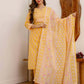 Cotton Printed Straight Kurta with Pant & Dupatta