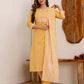 Cotton Printed Straight Kurta with Pant & Dupatta