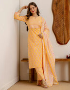 Viscose Rayon Floral Print Straight 3 Piece Kurta Set