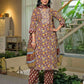 Cotton Printed Straight Kurta with Pant & Dupatta