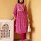 Cotton Printed Straight Kurta with Pant & Dupatta